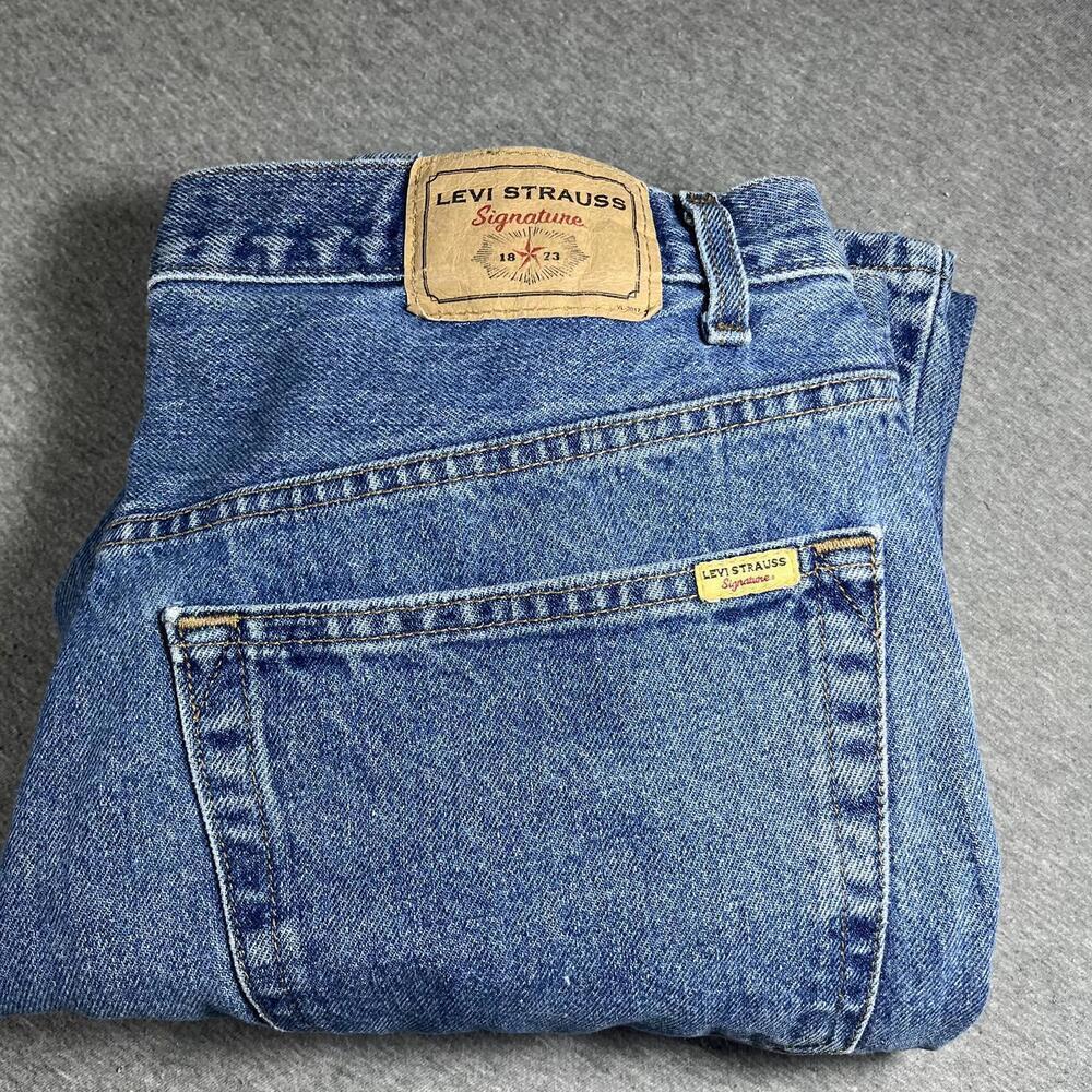 Levi Strauss Signature Men’s 38 x 29 Regular Fit Blue light wash Denim Jeans